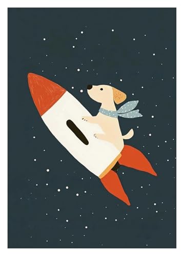 Leinwandbilder Kunstdruck Bunte Cartoon Hund Illustrationen Poster Kein Rahmen Leinwand Gemälde Niedlichen Tier Nordic Wand Kunst Bilder Kindergarten Wohnkultur(M,50x70cm) von BYAMBD