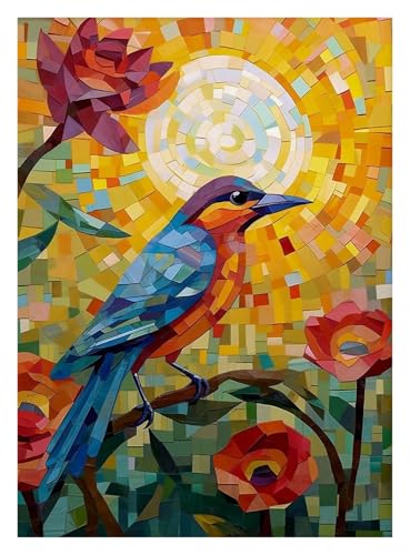 Leinwandbilder Kunstdruck Buntes Pfauenhirsch-Poster, Boho, Leuchtendes, Lebendiges Tier-Leinwandgemälde, Ästhetisches Wandbild Für Wohnzimmer, Heimdekoration(K,30x40cm) von BYAMBD