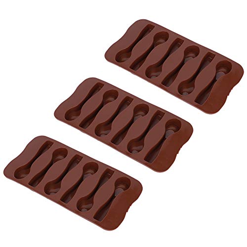 BYARSS Form Silikon, 3 Stück DIY Antihaft-Silikon Löffelförmige Kuchen Schokolade Backform Küchenutensilien von BYARSS