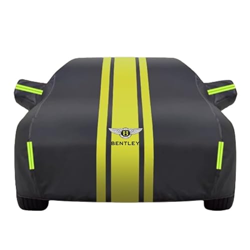 BYCCRZ Auto Autoabdeckung für Bentley Continental GT Speed 2022 2023 Oxford Cloth, Konturgenau Atmungsaktiv Schnee UV-Schutz Staubdicht Kratzfest, verstärkte Gurtbefestigung,C Yellow-1 Style 1 von BYCCRZ