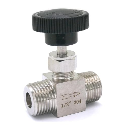 1/2" BSPT Equal Male 304 Stainless Steel Flow Control Shut off Needle Valve von BYCIFRLG