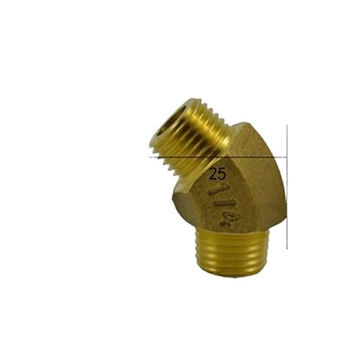 1/4" BSPP Euqal Male Brass 45 Degree Elbow Pipe Fitting Coupler Connector Water Gas Oil von BYCIFRLG