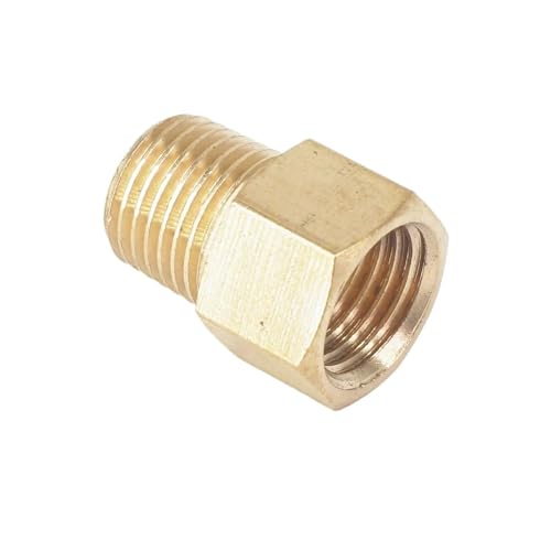 1/4" BSPT Male x 1/4" NPT Female Brass Pipe Fitting Connector Adapter For Pressure Gauge von BYCIFRLG
