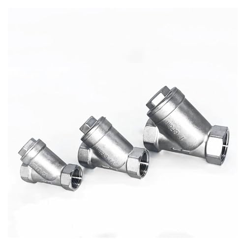 1 Stück 304 Edelstahl 1/2 3/4 1 Gewinde Damen Y-Filter Haushaltspumpe Wasserzähler Wasserventil (DN20 3l4) von BYCIFRLG