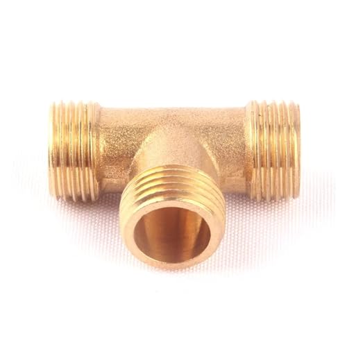 1 x Messing 1,27 cm Außengewinde 3-Wege-T-Verbindungsstück Gartenbewässerung Bewässerung, Metall-Adapter, Gasrohr-Armaturen 1 x Messing 1,27 cm Außengewinde 3-Wege-T-Verbindungsstück Gartenbewässerung Bewässerung, Metall-Adapter, Gasrohr-Armaturen von BYCIFRLG