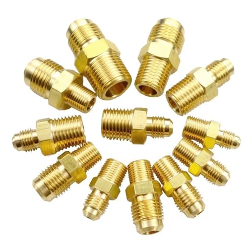 1PC 1/4" NPT Male x 1/4" SAE-Standard Flare Tube Brass Pipe Fitting 1PC 1/4" NPT Male x 1/4" SAE-Standard Flare Tube Brass Pipe Fitting von BYCIFRLG