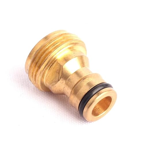 2 x 1,9 cm Außengewinde, Schnellverbinder, Messing, Wasserhahn-Adapter für Gartenbewässerung, Bewässerung, Schlauchverschraubungen von BYCIFRLG