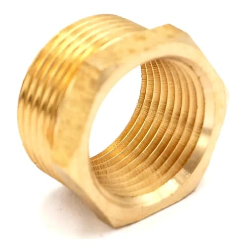 2pc Brass Reducer M24x1.5mm Male x M20x1.5mm Female Reducing Bush adapter Fitting Gas Air Water Fuel 2pc Brass Reducer M24x1.5mm Male x M20x1.5mm Female Reducing Bush adapter Fitting Gas Air Water Fuel von BYCIFRLG