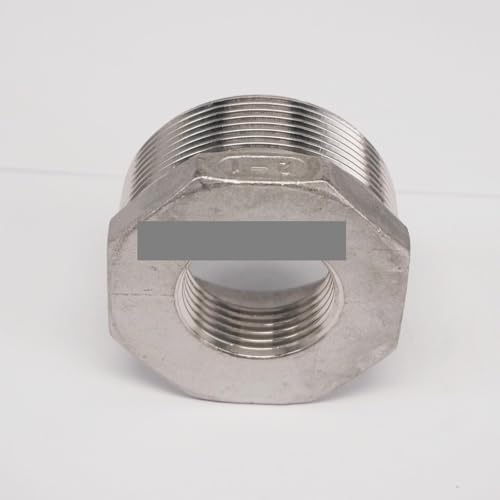 304 Stainless Steel Reducer 2" BSP Male Thread to 1/2" BSP Female Thread Reducing Bush adapter Fitting Gas Air Water Fuel von BYCIFRLG