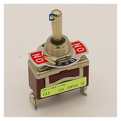BYCIFRLG Silver Contacts 3 Screw momentary Toggle Switch,(ON) Off (ON) Spring von BYCIFRLG