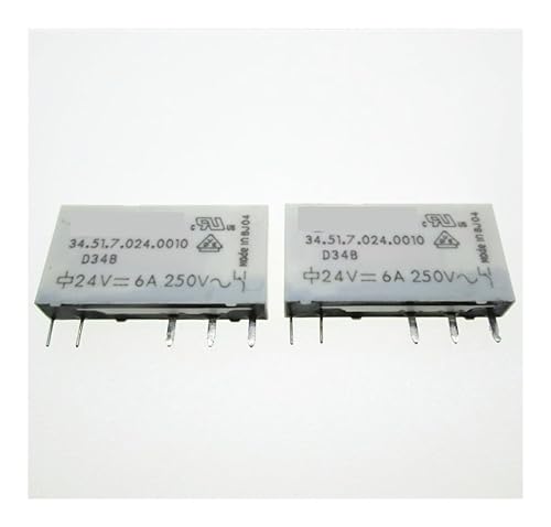 BYCIFRLG Solid State 24V Relay 34.51.7.024.0010 24VDC 34.51.7.024.0010-24VDC 24VDC DC24V 24V 6A 250V 5PIN von BYCIFRLG