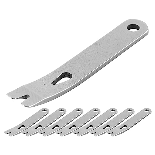 BYCUFF 8 StüCk Mini Brecheisen Rostfreier Stahl Flach Multifunktions Kleine Hebel Brecheisen EDC Mini Brecheisen ÜBerlebens ÖFfner Werkzeug Set von BYCUFF