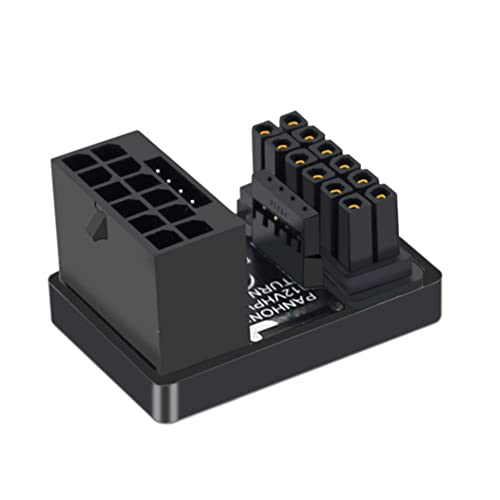 BYCUFF PCIE5.0 Grafikkarte ATX3.0 Netzteil 12VHPWR 12+4 16P 600W Stecker auf Buchse 180 Grad Adapterstecker Schwarz von BYCUFF