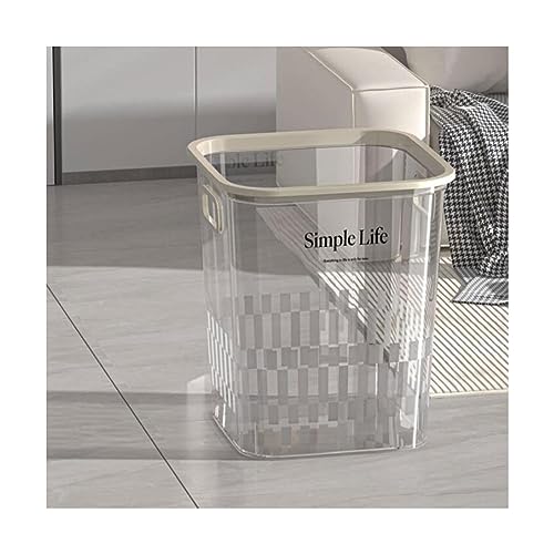 BYDEADY Einfacher Mülleimer für die Küche zu Hause, Kunststoff-Papierkorb-Organizer, großes Fassungsvermögen, Müllsammelbehälter mit Druckring von BYDEADY