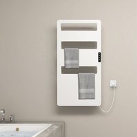 byecold Badheizkörper 90x46CM, Bad Heizkörper mit Touchschalter Timer, Handtuchhalter Heizung Elektrisch Badezimmer Handtuchwärmer Handtuchheizkörper von BYECOLD