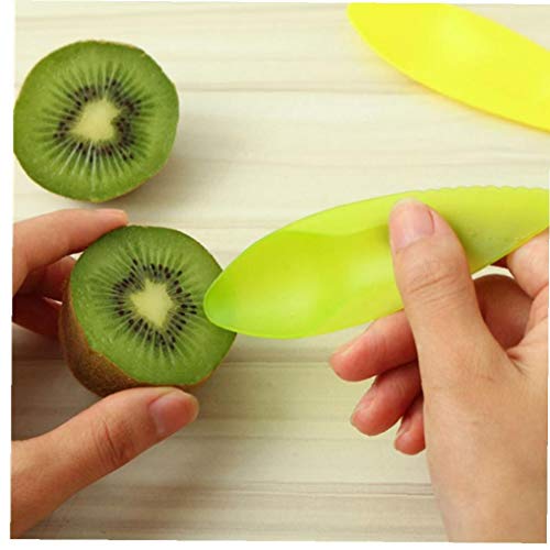 BYFRI 3 Stück Kiwi Plastiklöffel Frucht-schneidmaschine Peeler Cutter Plitter Küchenzubehör (zufällige Farbe) von BYFRI