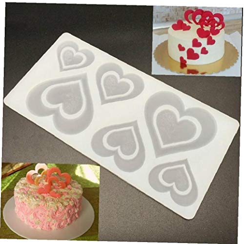 BYFRI Romantische Herz-Rosen-silikon-schokoladen-Form-Kuchen, Der Werkzeuge Kuchen-form-backen-1pc von BYFRI