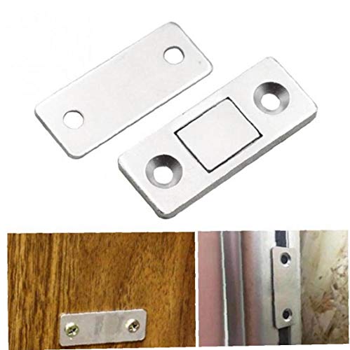 BYFRI Türmagnet 2 Satz Ultra Dünne Magnetische Tür Fangen Schublade Magnet Edelstahl-magnetische Kabinett Riegel Für Schiebetür Fenster Küchenschrank Closure von BYFRI