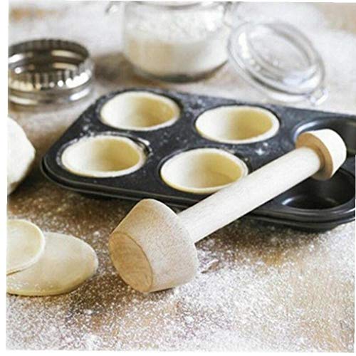 Egg Tart-Tamper Form DIY Backen Shaping Double Side Mehrzweckholz Pie Gebäck Pusher Mold-küche-Werkzeug von BYFRI