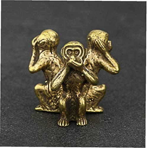 Mini Vintage Brass Cute 3-affen Reden Nicht Statue Tierskulptur Für Heim Dekorative Mini Vintage Brass Cute 3-affen Reden Nicht Statue Tierskulptur Für Heim Dekorative von BYFRI