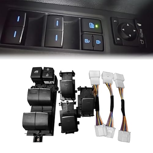 [Autoteile] 1Set Blue LED Schalttaste for Schaltschaltschalter for den Fenster mit Kabel for Toyota RAV4 RAV 4 2019 2020 LHD Backlight -Upgrade [Einfach zu ersetzen] von BYHGDEQ