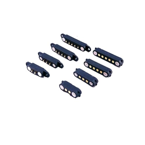1/3/5 Paar gefederte Stecker und Buchse, 2,54 mm Rastermaß, 2P, 3, 4, 5, 6, 7, 8, 9-polig, Durchgangslöcher, PCB-BTB-Anschluss, 2A DC, magnetischer Pogo-Pin von BYINGS