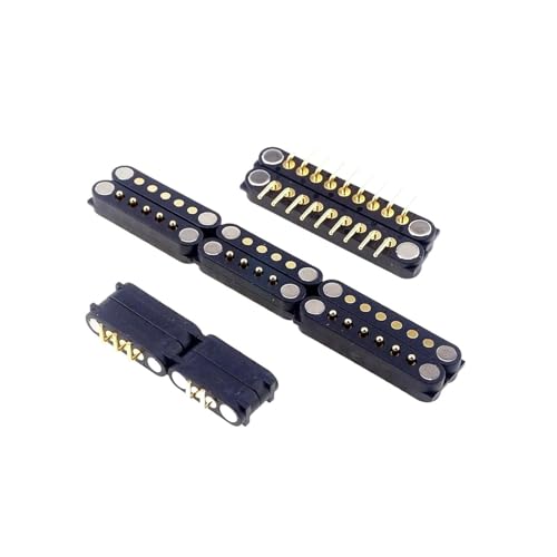 1/3/5 Paar gefederte Stecker und Buchse, 2,54 mm Rastermaß, 2P, 3, 4, 5, 6, 7, 8, 9-polig, Durchgangslöcher, PCB-BTB-Anschluss, 2A DC, magnetischer Pogo-Pin von BYINGS