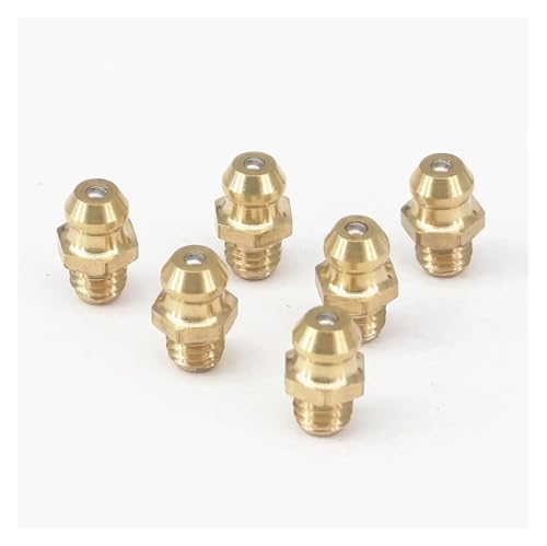 10 stück M6x1mm Metrisches Außengewinde Kegel Gerade Messing Nippel Fitting 10 stück M6x1mm Metrisches Außengewinde Kegel Gerade Messing Nippel Fitting von BYINGS