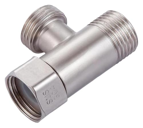 1PC 304 Edelstahl Live Pipe Fitting 3-Wege-Wasser Ein Einlass Zwei Outlet Winkelventil G1/2' 1PC 304 Edelstahl Live Pipe Fitting 3-Wege-Wasser Ein Einlass Zwei Outlet Winkelventil G1/2' von BYINGS