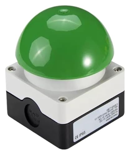 1pc Fußklöppelschalterfeder Selbstrückstellende/selbstsichernde Pull-Up-Reset-Not-Aus-Taste mit kreisförmigem Pilzkopf(Self Reset Green,1 PCS-2NO) von BYINGS