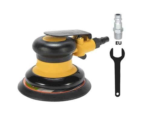 5 Zoll/6 Zoll pneumatischer Exzenterschleifer, Luftpolierer, 125 mm/150 mm, Luftstaubsauger, exzentrischer 5-mm-Schleifmaschinenanschluss von BYINGS