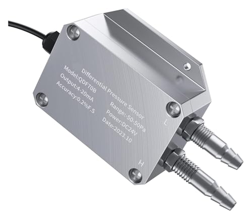 Differenzdrucktransmitter Differenzdrucksensor 3 kPa 5 50 Pa 200 Winddruckdifferenztransmitter 4-20 mA Ausgang QDX50D(-3-0kpa) von BYINGS