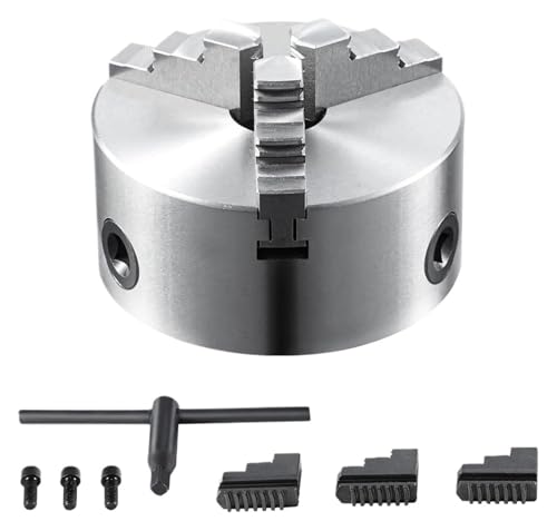 Dreibackenfutter 3-Backen-Drehfutter 100/125/160/200/250 mm Selbstzentrierendes Drehfutter Mehrfachspannbereich for die Drehmaschinen-Druckerbearbeitung(K11-160 160mm) von BYINGS