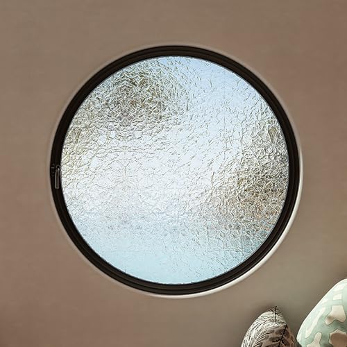 BYJSJY Rundfenster,360° drehbare Belüftung,Kellerfenster,Runde Fenster Dreh,Rahmen Aus Aluminiumlegierung Und Gehärtetes Glasfenster,Küche Wohndeko Bullauge Für Dachbodeneingang(Black,90cm/35.4in) von BYJSJY