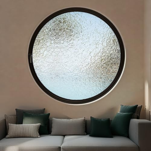 Rundfenster,Bullauge Für Türen,Aus Robustem Aluminium Und Gehärtetes Glasfenster,Kellerfenster,Schuppenfenster,360° Drehbar Fenster Küche Wohndeko Bullauge Für Dachbodeneingang(Black,90cm/35.4in) von BYJSJY