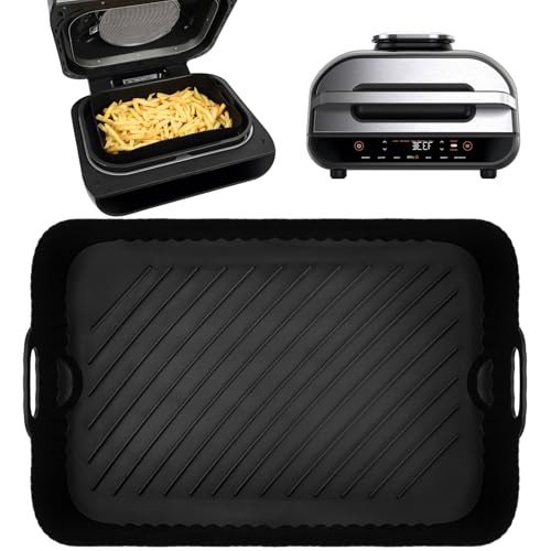 BYKITCHEN Silikonform Heißluftfritteuse für Ninja Foodi MAX Grill & Airfryer[AG551EU][AG551EUCP][AG651EU], Air Fryer Silikon Einsatz, Backform Zubehör für Ninja Foodi MAX Grill, Heißluftfritteuse von BYKITCHEN
