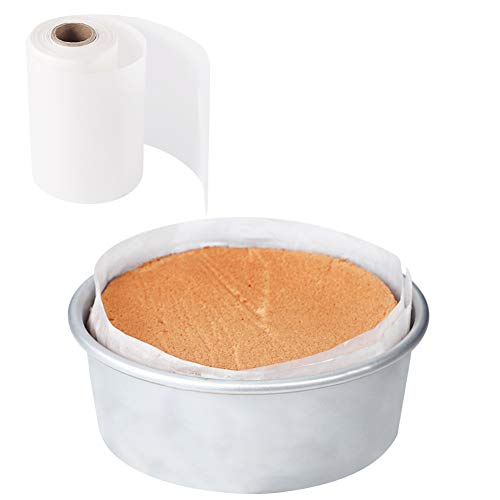BYKITCHEN Backpapier Rolle, 10 cm x 50 m Backpapier zuschnitte, Klein Butterbrotpapier rolle, Antihaft Backpapier für Kuchenform, Springform und mehr von BYKITCHEN