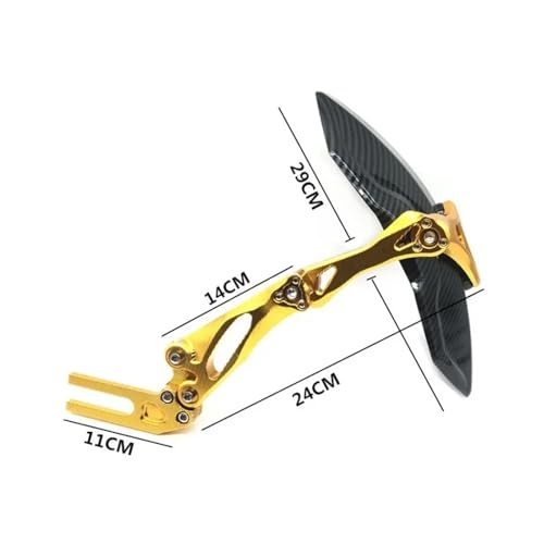 Craft Motorrad 3. Generation Heckfender, Verstellbar, Nachahmung Aus Kohlefaser, Aluminiumlegierung, Hinterrad-Kotflügel(E) von BYKJQKKDC