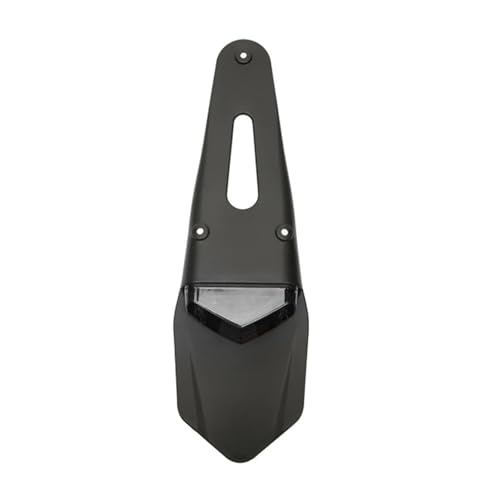 Kompatibel Mit Enduro Dirt Bike Fender Rücklicht Universal Motorrad LED Rücklicht Heckfender Stop Kennzeichenhalter(Black Set) von BYKJQKKDC