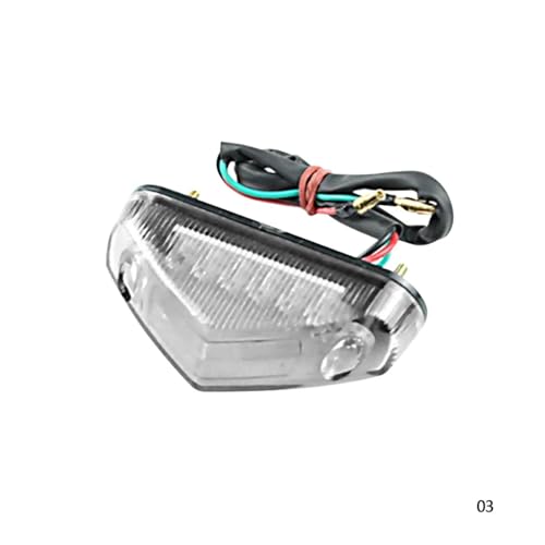Kompatibel Mit Enduro Dirt Bike Fender Rücklicht Universal Motorrad LED Rücklicht Heckfender Stop Kennzeichenhalter(Only Light White) von BYKJQKKDC