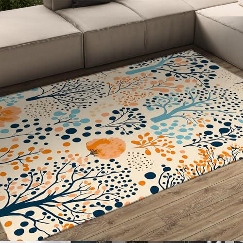 BYLEEHOMED Abstrakte Bäume Bereich Teppiche für Wohnzimmer Moderne Bunte Punkte Teppich für Schlafzimmer Wohnkultur Herbst Aquarell Rechteck Bodenmatte 140x200cm BYLEEHOMED Abstrakte Bäume Bereich Teppiche für Wohnzimmer Moderne Bunte Punkte Teppich für Schlafzimmer Wohnkultur Herbst Aquarell Rechteck Bodenmatte 140x200cm von BYLEEHOMED