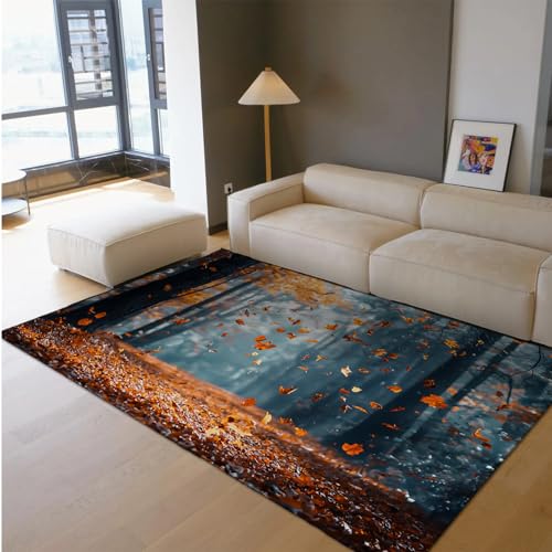 BYLEEHOMED Herbst Ahorn Falling Leaf Area Teppiche 180x270cm Natur Wald Landschaft Waschbarer Teppich mit Rutschfester Rückseite für Home Office Dekor BYLEEHOMED Herbst Ahorn Falling Leaf Area Teppiche 180x270cm Natur Wald Landschaft Waschbarer Teppich mit Rutschfester Rückseite für Home Office Dekor von BYLEEHOMED