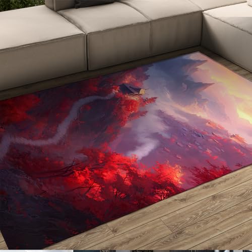 BYLEEHOMED Herbst Berg Landschaft Teppich 90x180cm Rote Ahorn Bäume Landschaft Teppiche für Wohnzimmer Waschbar rutschfest Leicht zu reinigen Home Decor Bodenmatte BYLEEHOMED Herbst Berg Landschaft Teppich 90x180cm Rote Ahorn Bäume Landschaft Teppiche für Wohnzimmer Waschbar rutschfest Leicht zu reinigen Home Decor Bodenmatte von BYLEEHOMED
