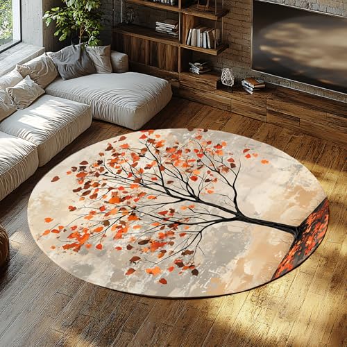 BYLEEHOMED Herbst Küche Runder Teppich für die Schlafzimmerdekoration rutschfeste Ahornblätter Indoor Kreis Fußmatten für Zuhause Nachttisch Boden Teppich 60 cm BYLEEHOMED Herbst Küche Runder Teppich für die Schlafzimmerdekoration rutschfeste Ahornblätter Indoor Kreis Fußmatten für Zuhause Nachttisch Boden Teppich 60 cm von BYLEEHOMED