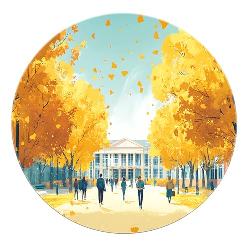 BYLEEHOMED Herbst Wald Kreis Teppich für Küche Gelber Ahorn Blätter Waschbare Teppiche mit Gummirücken Weicher Klassenzimmer Schlafsaal Runder Teppich 210 cm BYLEEHOMED Herbst Wald Kreis Teppich für Küche Gelber Ahorn Blätter Waschbare Teppiche mit Gummirücken Weicher Klassenzimmer Schlafsaal Runder Teppich 210 cm von BYLEEHOMED