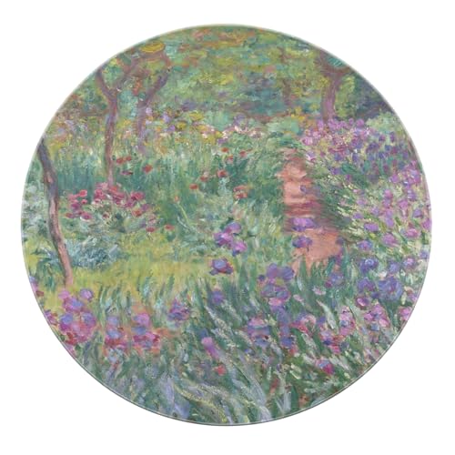 BYLEEHOMED Iris Garden at Giverny Monet Runder Teppich Impressionistischer floraler ultradünner Rutschfester weicher Kreisteppich für den Ankleidebereich im Wohnzimmer 150 cm BYLEEHOMED Iris Garden at Giverny Monet Runder Teppich Impressionistischer floraler ultradünner Rutschfester weicher Kreisteppich für den Ankleidebereich im Wohnzimmer 150 cm von BYLEEHOMED