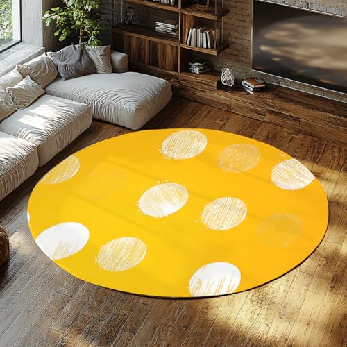 BYLEEHOMED Maschinenwaschbarer Boho-Teppich mit Kreismuster 180 cm Einzigartiger Farbverlauf Orange Weiche Runde Teppiche mit niedrigem Flor für den Ankleidebereich im Wohnzimmer Flur BYLEEHOMED Maschinenwaschbarer Boho-Teppich mit Kreismuster 180 cm Einzigartiger Farbverlauf Orange Weiche Runde Teppiche mit niedrigem Flor für den Ankleidebereich im Wohnzimmer Flur von BYLEEHOMED