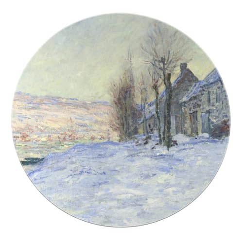 BYLEEHOMED Niedrigfloriger ultradünner Kreisteppich Lavacourt unter Schnee Rustikales malerisches Wohnzimmer Gemütlicher Rutschfester schmutzabweisender runder Teppich 60 cm BYLEEHOMED Niedrigfloriger ultradünner Kreisteppich Lavacourt unter Schnee Rustikales malerisches Wohnzimmer Gemütlicher Rutschfester schmutzabweisender runder Teppich 60 cm von BYLEEHOMED