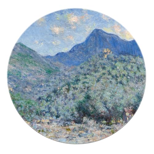 BYLEEHOMED Runder Teppich mit Monet-Stil Berglandschaft-Ästhetik Rutschfester ultradünner Kreisteppich für Wohnzimmer-Schlafzimmer-Nachttisch 120 cm BYLEEHOMED Runder Teppich mit Monet-Stil Berglandschaft-Ästhetik Rutschfester ultradünner Kreisteppich für Wohnzimmer-Schlafzimmer-Nachttisch 120 cm von BYLEEHOMED