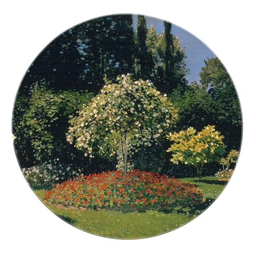 BYLEEHOMED Rutschfester runder Teppich mit niedrigem Flor 150 cm Impressionistischer Gartenteppich im Monet-Stil Waschbarer Kreisteppich Stilvolle künstlerische Blumen-Bodenmatte BYLEEHOMED Rutschfester runder Teppich mit niedrigem Flor 150 cm Impressionistischer Gartenteppich im Monet-Stil Waschbarer Kreisteppich Stilvolle künstlerische Blumen-Bodenmatte von BYLEEHOMED